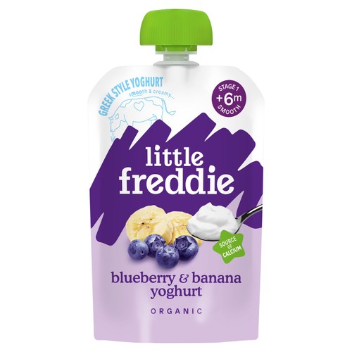 Little Freddie Organic Blueberry & Banana Yoghurt Baby Food Pouch 6+ Months