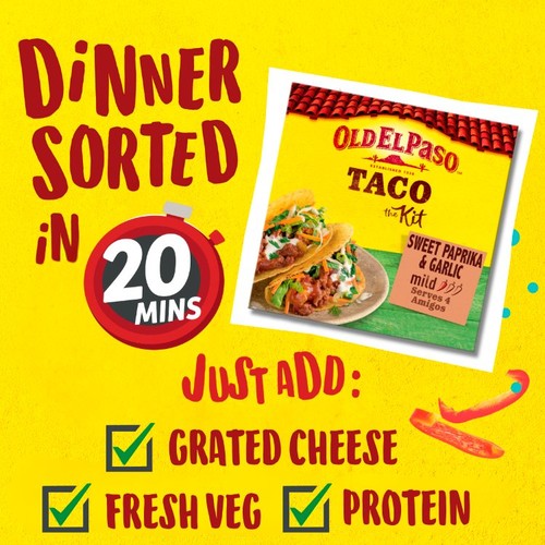 Old El Paso Mexican Sweet Paprika & Garlic Taco Kit with Shells