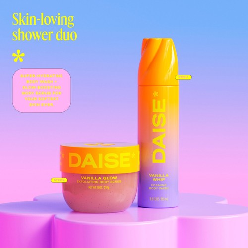 DAISE Foaming Body Wash in Vanilla Whip, Ultra Hydrating for Skin