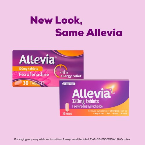 Allevia Hayfever Allergy Relief Tablets Fexofenadine