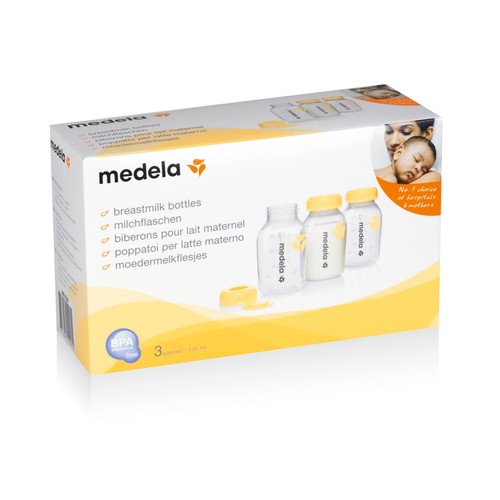 Medela Breastmilk Storage Bottles with lid (pack of 3)