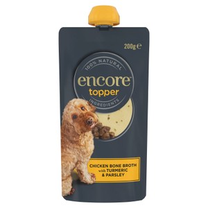 Encore Natural Chicken Bone Broth Dog Food Topper Spout Pouch