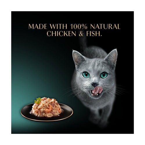 Sheba Fillets Cat Food Tray with Chicken, Shrimp and Ocean fish in Gravy