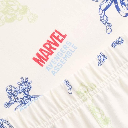 M&S Boys Pure Cotton Marvel Pyjamas '6-7 Years Ecru Mix