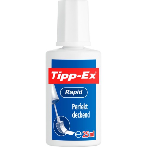 Tipp-Ex Rapid Correction Fluid, Pack of 3