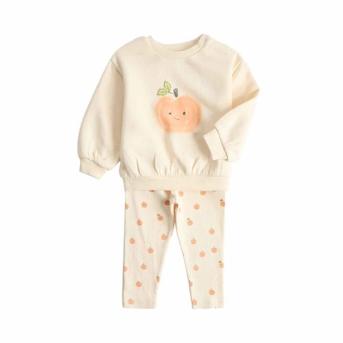 M&S Halloween Pumpkin Sweat Outfit, 2-3 Y, Cream Mix