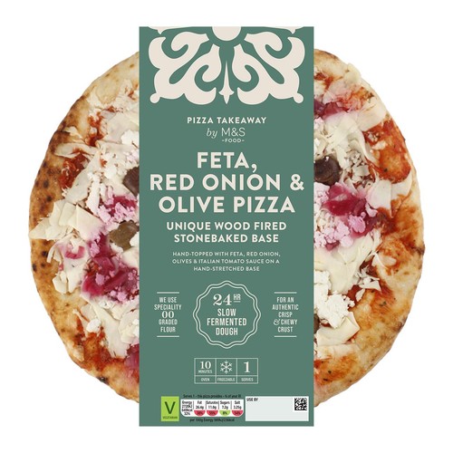 M&S Feta, Red Onion & Olive Woodfired & Stonebaked Pizza