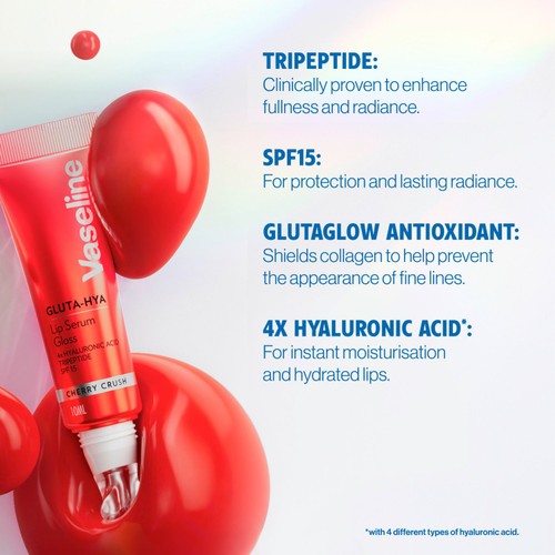 Vaseline Gluta-Hya Lip Serum Gloss Cherry Crush