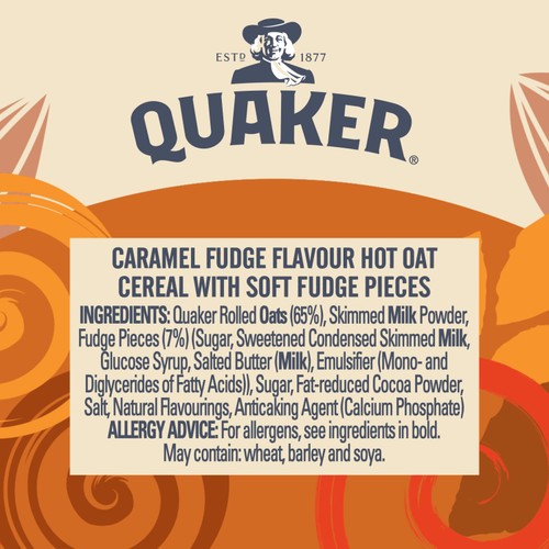 Quaker Heavenly Oats Caramel Fudge Porridge Cereal Pot