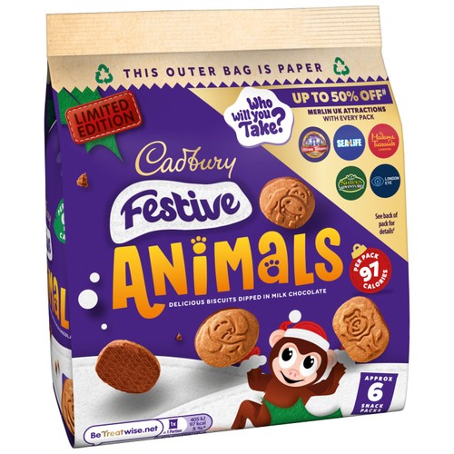 Cadbury Festive Animals Multipack