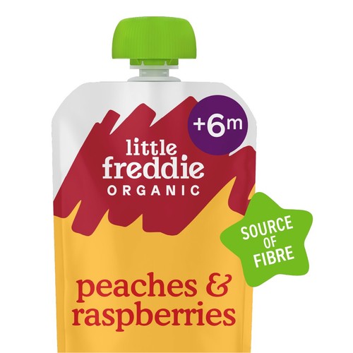 Little Freddie Peaches & Raspberries Baby Food Pouch 6+ Months