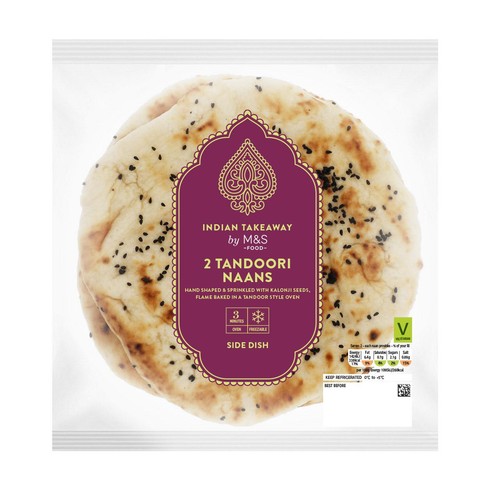 M&S 2 Tandoori Naans