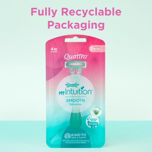 Wilkinson Sword myIntuition Smooth Sensitive Quattro Disposable Razors