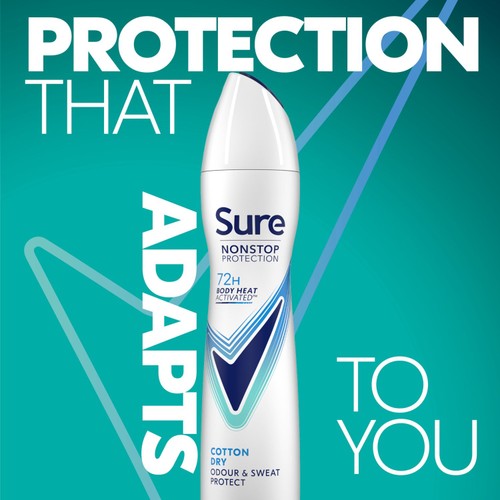 Sure Women 72hr Nonstop Protection Cotton Dry Antiperspirant Deodorant