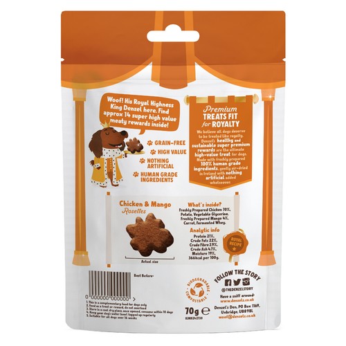 Denzel's Premium Rewards Chicken & Mango Meat Dog Treats