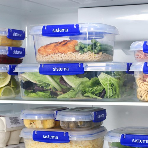 Sistema Klip It Plus 1L Containers 3 Pack Airtight Food Storage