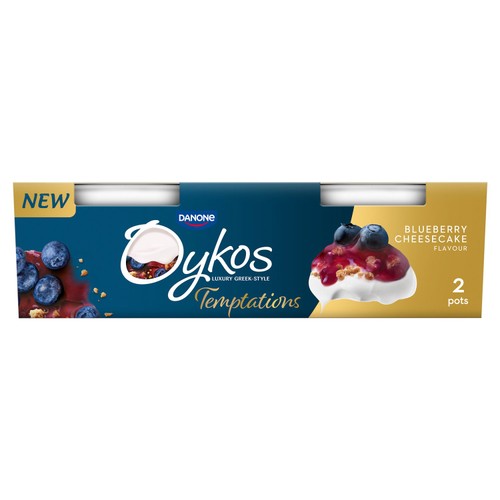 Oykos Temptations Blueberry Cheesecake Luxury Greek Style Yoghurt Dessert