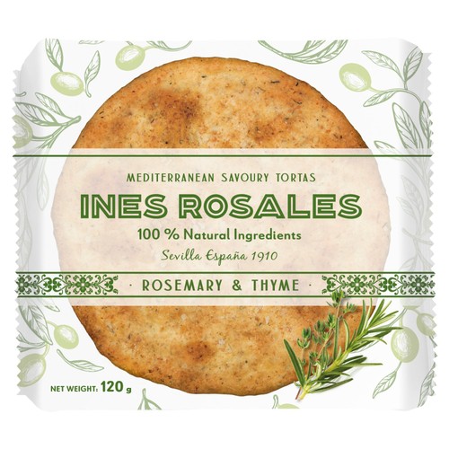 Ines Rosales Rosemary & Thyme Savoury Biscuits