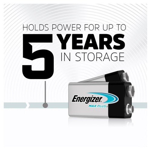 Energizer Max Plus 9V Batteries, Alkaline 