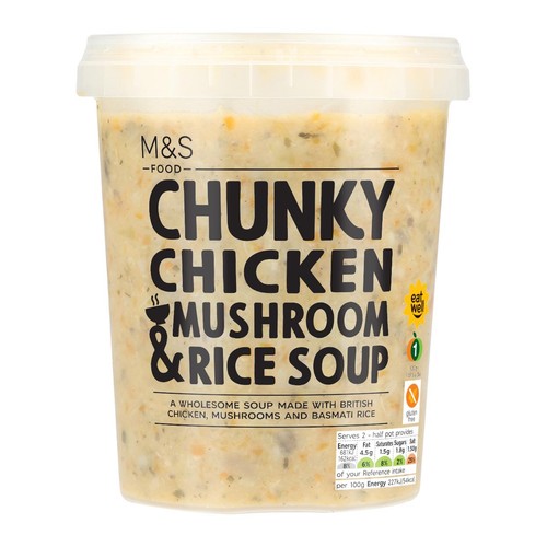 M&S Chunky Chicken Mushroom & Rice Soup