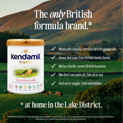 Kendamil Organic 1 First Infant Milk Powder, From Birth
