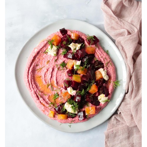 ChicP Sharing Table Velvet Beetroot & Horseradish Hummus Pot