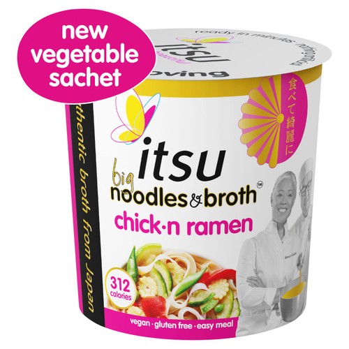 itsu BIG chick'n ramen instant noodles & broth pot