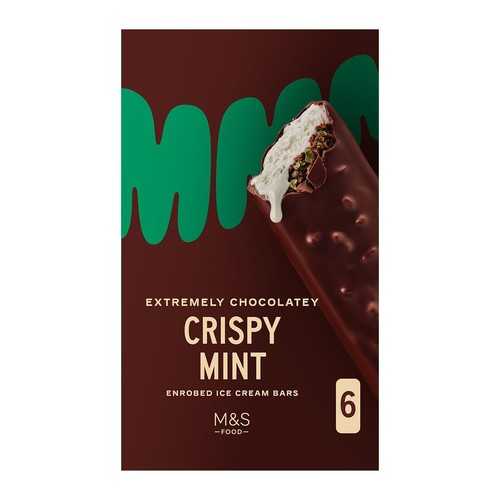 M&S Crispy Mint Chocolate Ice Cream Bars