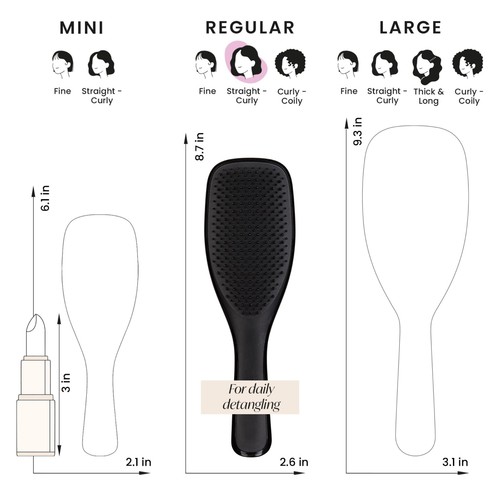 Tangle Teezer The Wet Detangler Hairbrush, Liquorice Black