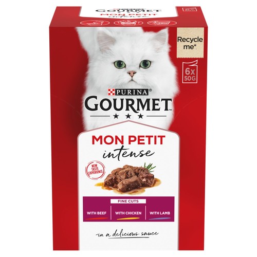 Gourmet Mon Petit Meaty Variety Beef Chicken Lamb Wet Cat Food