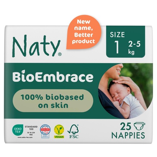 Naty BioEmbrace Nappies Size 1 (2-5kg)