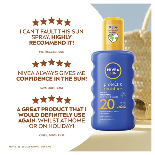 NIVEA SUN Protect & Moisture SPF 20 Sun Lotion Spray 
