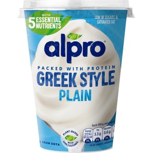 Alpro Greek Style Plain Dairy Free Yoghurt Alternative 400g