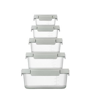 LocknLock NestnLock Sage Green Container Set, 5pc