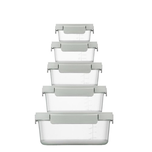 LocknLock NestnLock Sage Green Container Set, 5pc