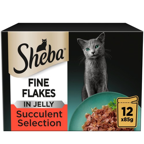 Sheba Fine Flakes Cat Food Pouches Succulent Selection in Jelly 
