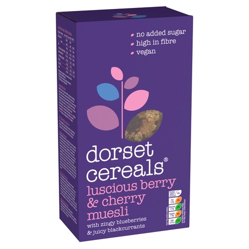 Dorset Cereals Luscious Berry&Cherry Muesli No Added Sugar Breakfast Cereal