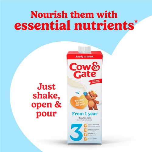 Cow & Gate 3 Toddler Milk Formula Liquid Ready to Feed 1-3 Years