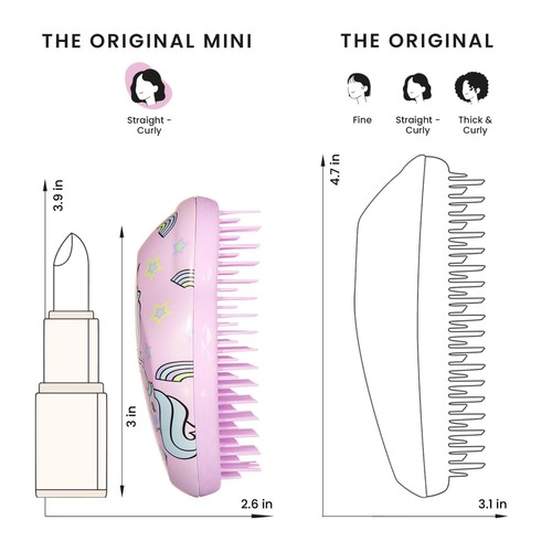 Tangle Teezer Kids Unicorn Mini Detangling Hairbrush 