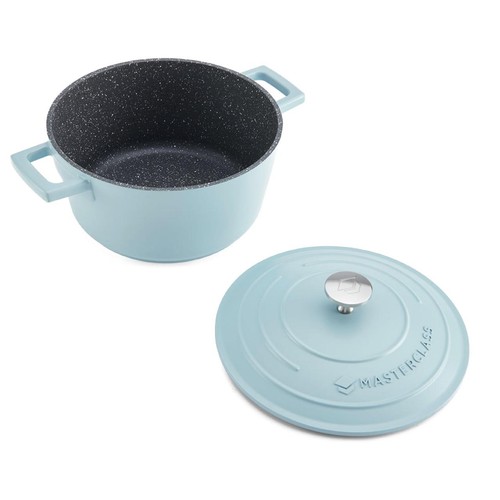 MasterClass Sky Blue Cast Aluminium Casserole Dish, 2.5L
