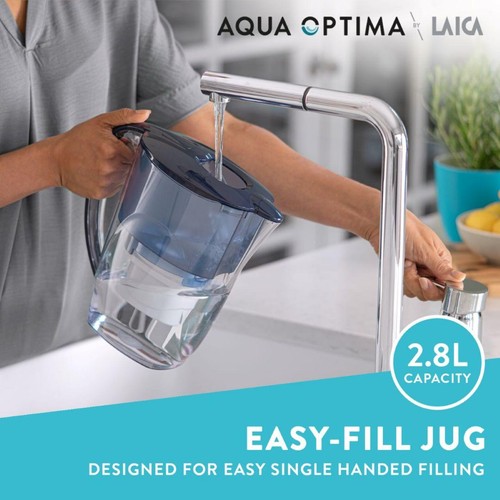 Aqua Optima Oria 2.8L Blue Water Filter Jug 9 Month Pack