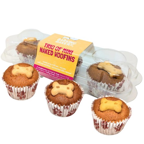 The Barking Bakery Trio of Mini Woofins Dog Treat Muffins