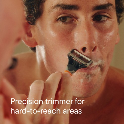 Harry's Men's Razor & 5 Blades Bright Orange