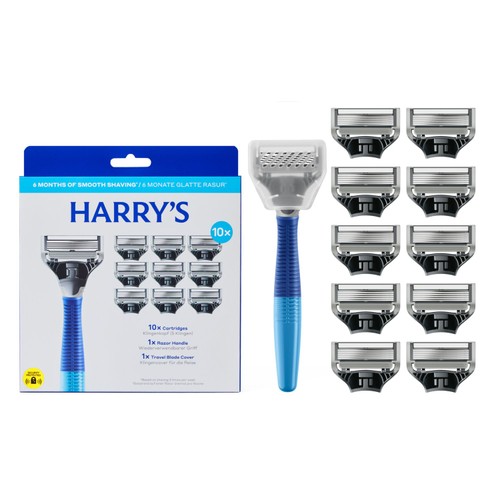 Harry's Razor and 10 Blades Indigo Set