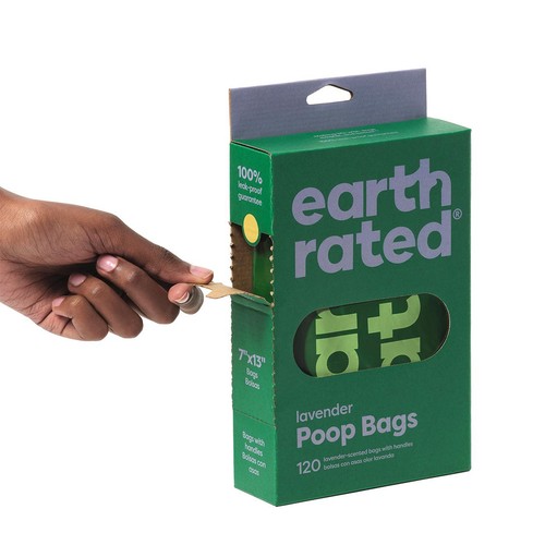 Earth Rated Poop Bags Lavender Tie Handle Bags
