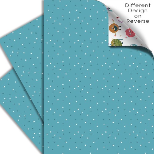 Monsters Double Sided Gift Wrap Sheets
