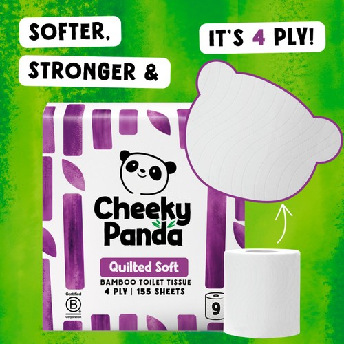 Cheeky Panda Quilted Soft Bamboo Toilet Paper