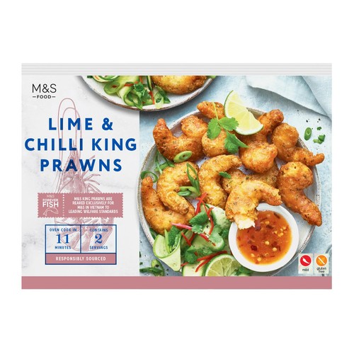 M&S Lime & Chilli King Prawns Frozen