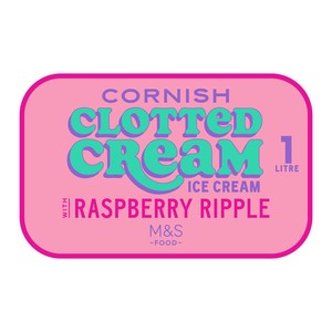 M&S Cornish Raspberry Ripple Ice Cream