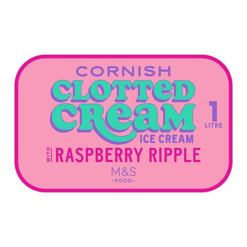 M&S Cornish Raspberry Ripple Ice Cream